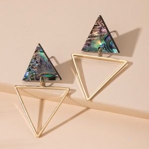 ❤️ FREE Triangle Drop Boho Peasant Art Chic Glam Hipster Hip Minimalist Earrings